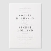 Elegante Kalligrafie Script Wedding Pergament Einladungen (Vorderseite)