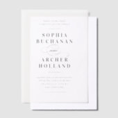 Elegante Kalligrafie Script Wedding Pergament Einladungen (Versetzt)