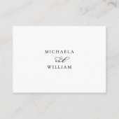 Elegante Kalligrafie Script Wedding RSVP Online Begleitkarte (Rückseite)