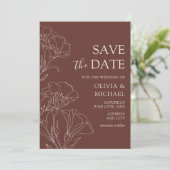 Elegante Kalligrafie Simple Wedding Save the Dates Einladung (Stehend Vorderseite)