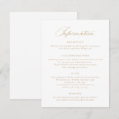 Elegante Kalligrafie-Skripteinträge Einladung (Vorne/Hinten)