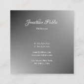 Elegante Kalligrafie-Skriptname Moderne Vorlage Quadratische Visitenkarte (Rückseite)