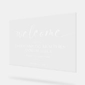 Elegante Kalligrafie Transparenter Firmenempfang Acrylschild (Winkel)