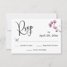 Elegante Kalligrafie UAWG Wasserfarben Wildblume