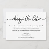 Elegante Kalligrafie verändert die Date Wedding Ca Save The Date (Vorderseite)