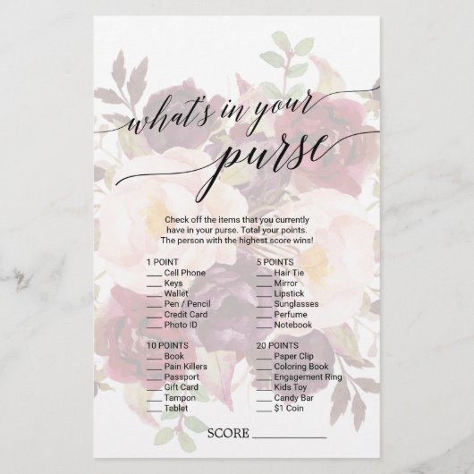 Elegante Kalligrafie verblasste das blutige Bridal (Rückseite)