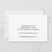 Elegante Kalligrafie verblasste Floral Website RSV RSVP Karte (Rückseite)