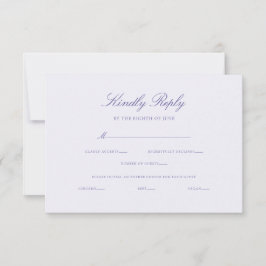 Elegante Kalligrafie Wedding Entrée Choice RSVP Karte