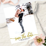 Elegante Kalligrafie Wedding Save the Date Foto Postkarte<br><div class="desc">Elegante Kalligrafie Wedding Save the Date Foto Postcard</div>