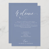 Elegante Kalligrafie Willkommen Hochzeitreise Invi Einladung (Vorne/Hinten)