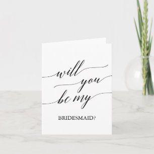 Elegante Kalligrafie wird meine Bridesmaid sein Karte