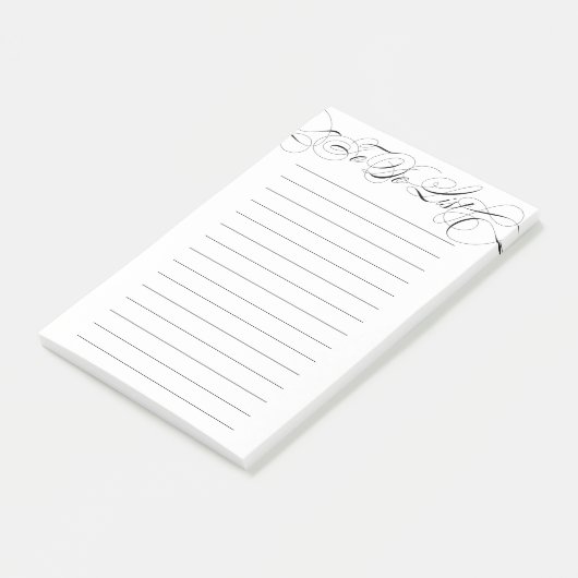 Elegante Kalligrafie zu erledigen Post-it Klebezettel (angewinkelt)