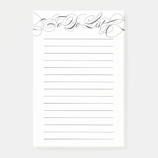 Elegante Kalligrafie zu erledigen Post-it Klebezettel (Vorderseite)