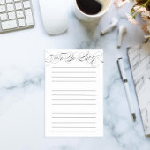 Elegante Kalligrafie zu erledigen Post-it Klebezettel