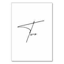 Elegante kalligrafische Hochzeitstil-Tischnummer 2