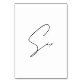 Elegante kalligrafische Hochzeitstil-Tischnummer 6 Tischnummer (Vorderseite)