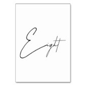 Elegante kalligrafische Hochzeitstil-Tischnummer 8 Tischnummer (Vorderseite)