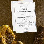 Elegante Kalligraphie 50. Hochzeitstag Einladung