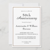 Elegante Kalligraphie 50. Hochzeitstag Einladung (Vorderseite)