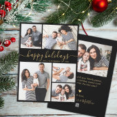 Elegante Kalligraphie 5 Foto Collage Weihnachten