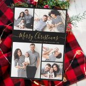 Elegante Kalligraphie 5 Foto Collage Weihnachten