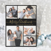 Elegante Kalligraphie 5 Foto Collage Weihnachten