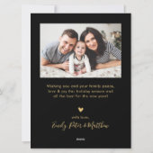 Elegante Kalligraphie 5 Foto Collage Weihnachten (Rückseite)