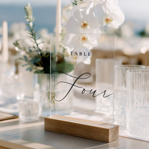 Elegante Kalligraphie Akryllische Signatur Tischnu Acrylschild