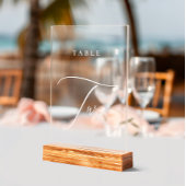 Elegante Kalligraphie Akryllische Signatur Tischnu Acrylschild