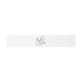 Elegante Kalligraphie Ampersand Monogram Wedding Einladungsbanderole (Flach)