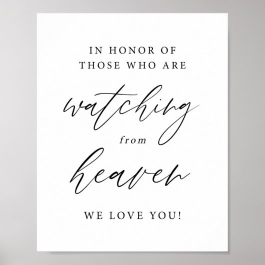 Elegante Kalligraphie aus dem Paradies Poster (Vorne)