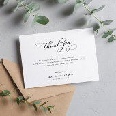 elegante Kalligraphie Beerdigung Dankeschön Dankeskarte