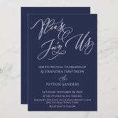 Elegante Kalligraphie "Bitte schließen Sie sich un Einladung (Vorne/Hinten)