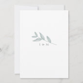 Elegante Kalligraphie Botanische Probe Abendessen Einladung (Rückseite)