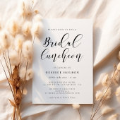 Elegante Kalligraphie Bridal Mittagessen Einladung