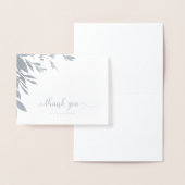 Elegante Kalligraphie Danke Silver Foil Card Folienkarte (Anzeige)