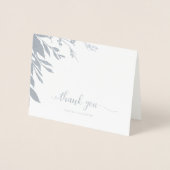 Elegante Kalligraphie Danke Silver Foil Card Folienkarte (Vorderseite)