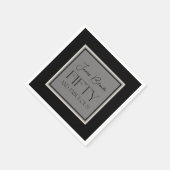 Elegante Kalligraphie Fifty & Fabulous Unisex Serviette (Ecke)