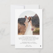 Elegante Kalligraphie-Foto-Hochzeit Dankeskarte (Rückseite)