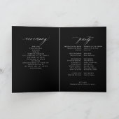 Elegante Kalligraphie gefaltete Hochzeitsfeier sch Programm (Innenseite)