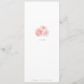 Elegante Kalligraphie, Gold und Blütenhochzeit Menükarte (Rückseite)