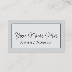 Elegante Kalligraphie, grau, modern Visitenkarte