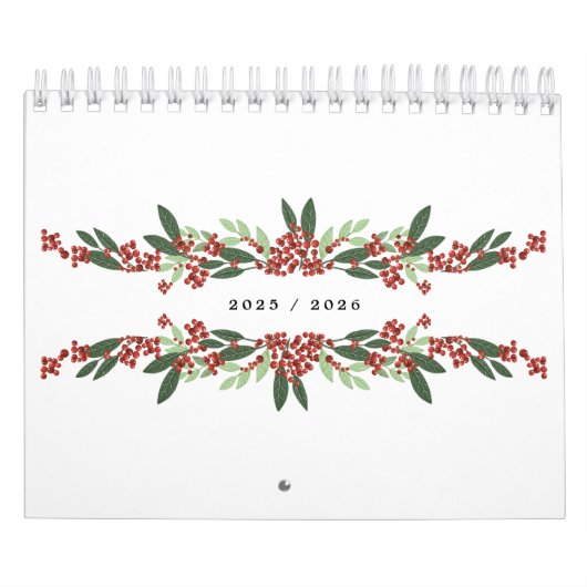 Elegante Kalligraphie Handgemalt Weihnachtszeit Cu Kalender (Titelbild)