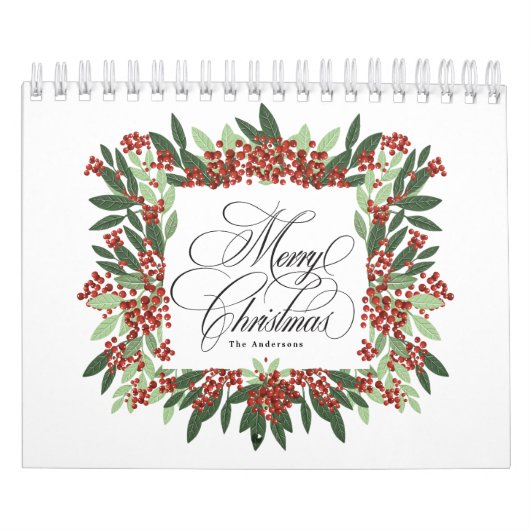 Elegante Kalligraphie Handgemalt Weihnachtszeit Cu Kalender (Titelbild)