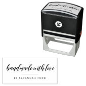 Elegante Kalligraphie Handmade mit Liebe Permastempel (Beispiel)