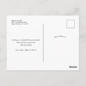 Elegante Kalligraphie Happy Kwanzaa Postkarte (Rückseite)