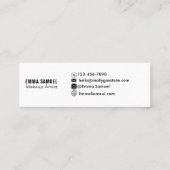 Elegante Kalligraphie Hello Heart Gold Glitzer Mini Visitenkarte (Rückseite)