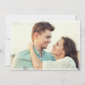 Elegante Kalligraphie Hochzeit 2 FOTO Save the Dat Date (Rückseite)