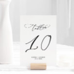 Elegante Kalligraphie Hochzeit Tischnummer 10<br><div class="desc">*** Bitte geben Sie H064 in den Shop-Suche ein, um alle passenden Artikel zu finden *** Oder besuchen Sie unsere Elegant Calligraphy Collection. *** Dieses hochwertige Design ist einfach zu anpassen, um Ihre Hochzeitsfarben, Stile und Thema. Für weitere Anpassungen klicken Sie bitte auf den Link "Edit using Design Tool" und...</div>