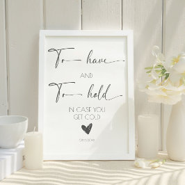 Elegante Kalligraphie-Hochzeiten haben und halten Sockelschild